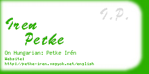 iren petke business card